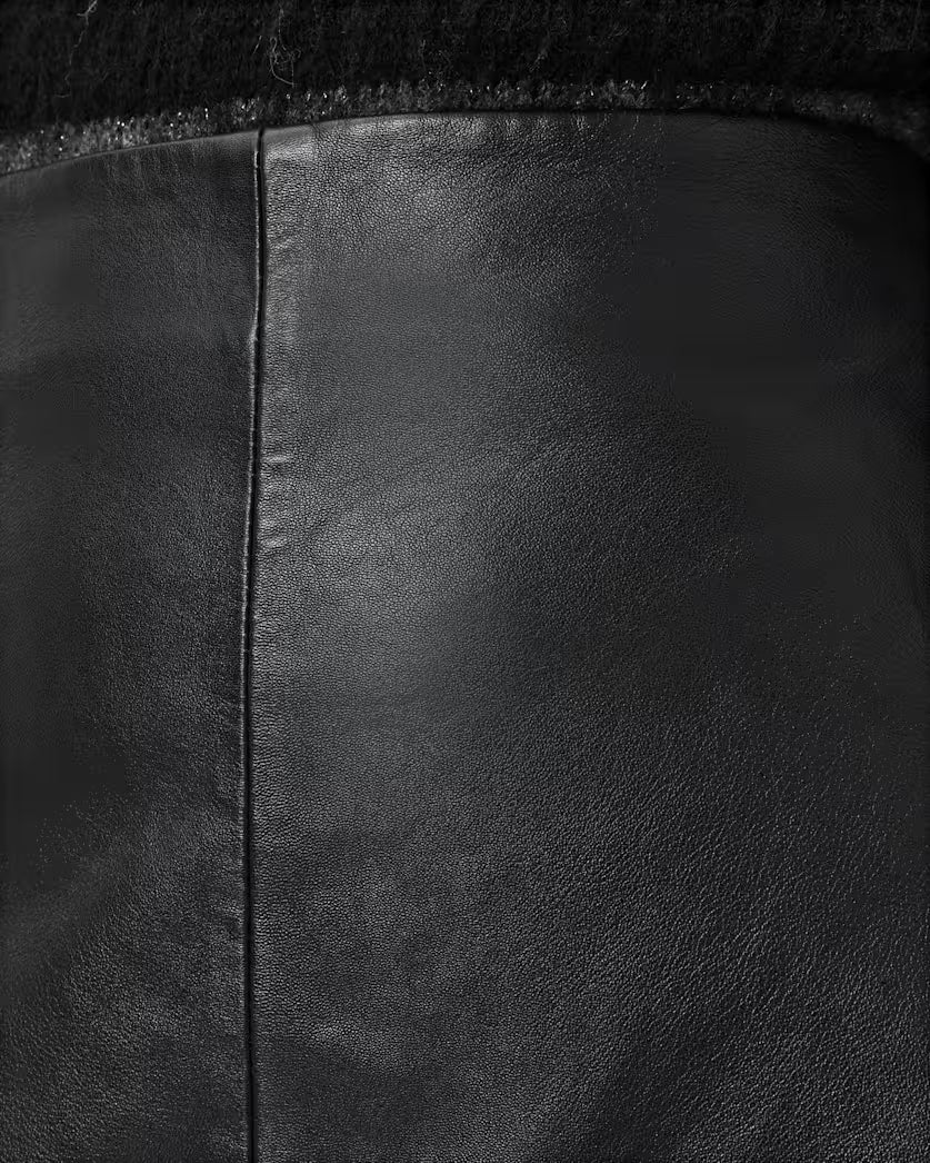 Dark Slate Gray חצאית מיני עור לנשים Renai ALLSAINTS