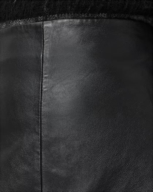 Dark Slate Gray חצאית מיני עור לנשים Renai ALLSAINTS