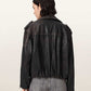 Dark Slate Gray ג'קט אופנוענים מעור לנשים Samina ALLSAINTS