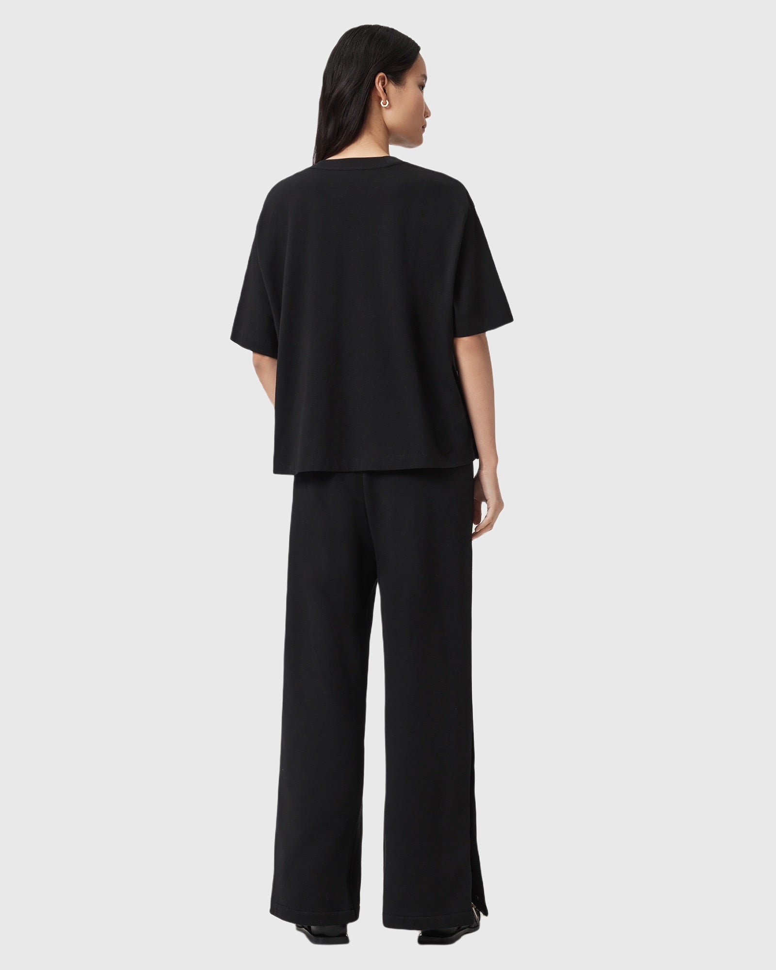 Black מכנסיים ארוכים לנשים Zanda ALLSAINTS