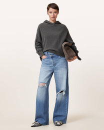 Beige ג'ינס ארוך לנשים Aki – Wide Fit ALLSAINTS