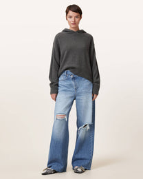 Beige ג'ינס ארוך לנשים Aki – Wide Fit ALLSAINTS