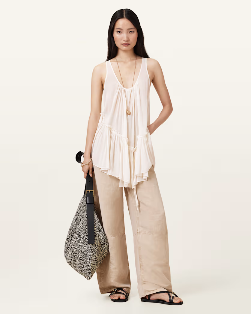 Antique White גופיה לנשים Rach ALLSAINTS