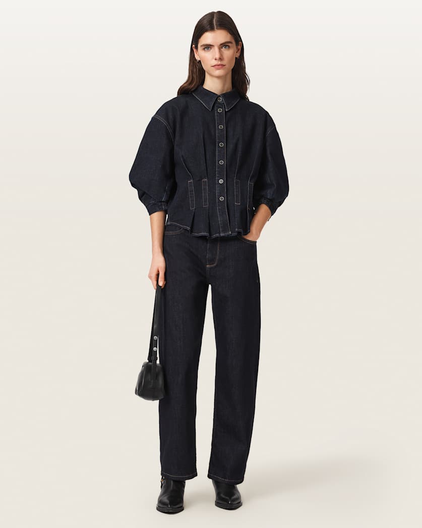 Antique White ג'ינס ארוך לנשים Sadie - Barrel Fit ALLSAINTS