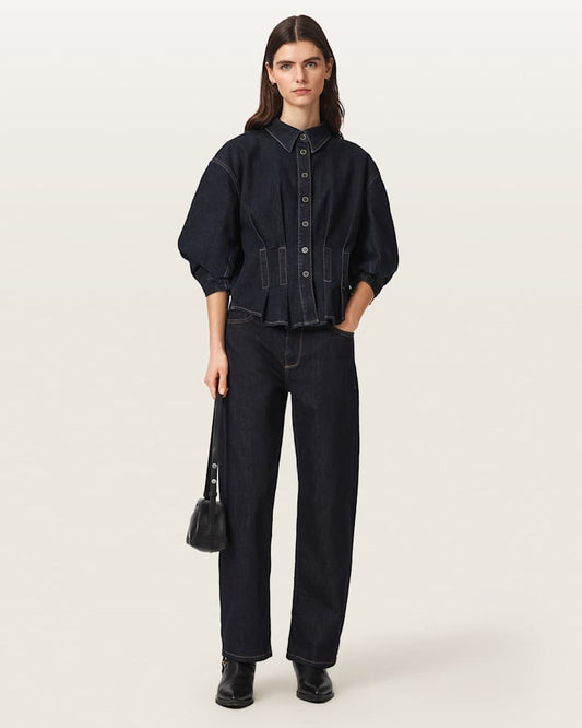 Antique White ג'ינס ארוך לנשים Sadie - Barrel Fit ALLSAINTS