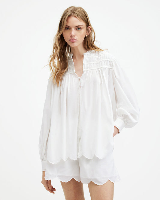 White Smoke ETTI SHIRT חולצה ארוכה ALLSAINTS