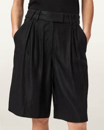 Black מכנסיים קצרים מחויטים לנשים Charley Pleated ALLSAINTS