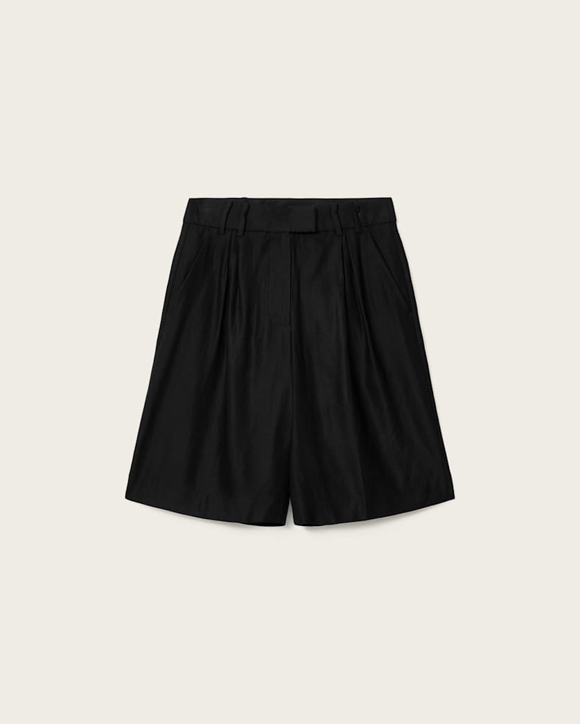 Black מכנסיים קצרים מחויטים לנשים Charley Pleated ALLSAINTS