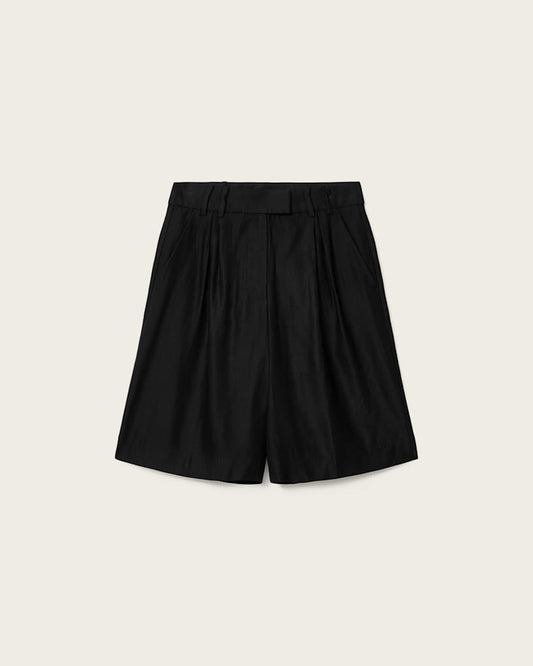 Black מכנסיים קצרים מחויטים לנשים Charley Pleated ALLSAINTS