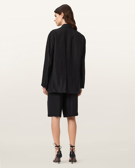 Black מכנסיים קצרים מחויטים לנשים Charley Pleated ALLSAINTS