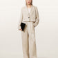 Antique White בלייזר קרופ מחויט לנשים Helena ALLSAINTS