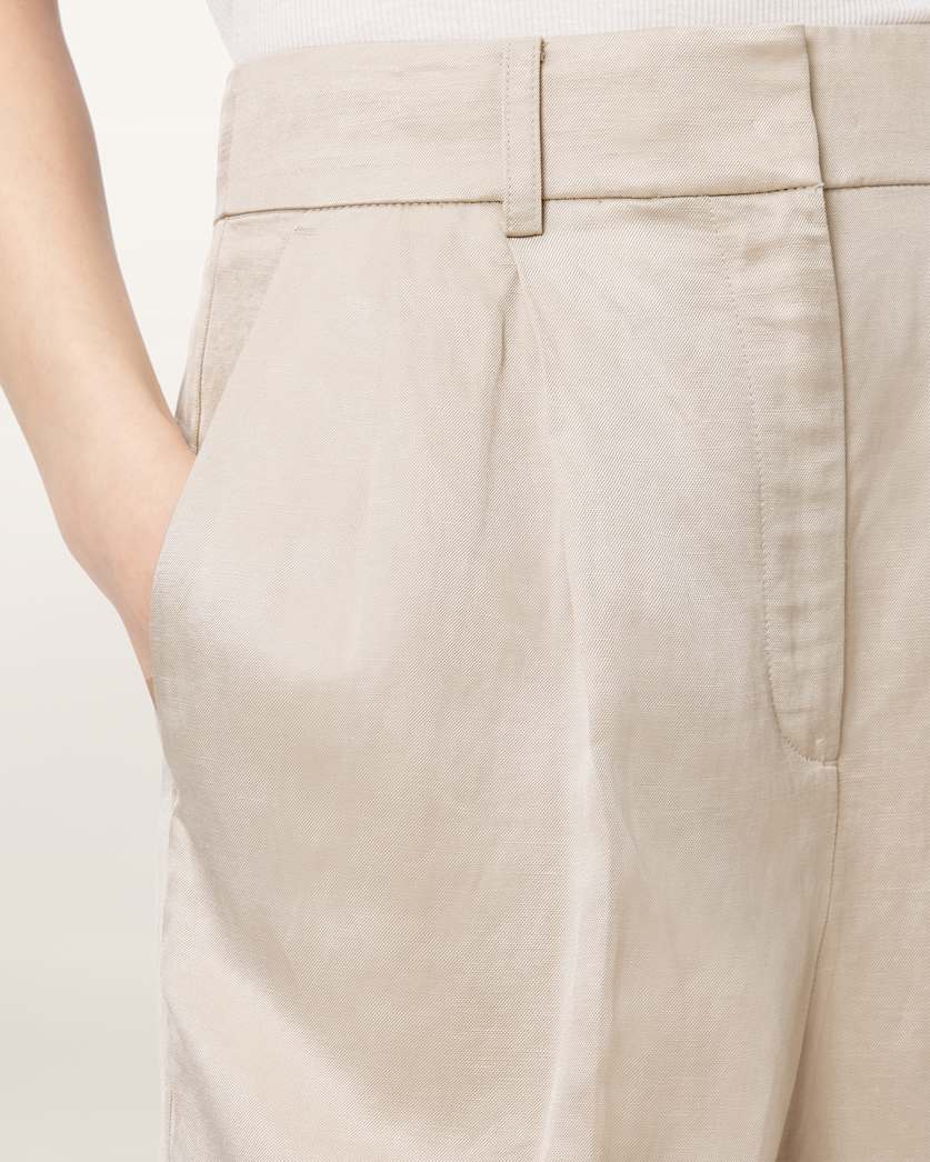 Light Gray מכנסיים מחויטים לנשים Helena ALLSAINTS