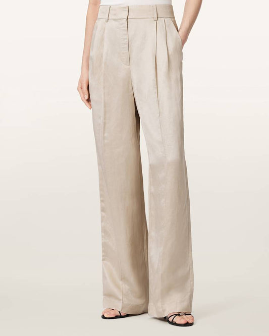 Antique White מכנסיים מחויטים לנשים Helena ALLSAINTS