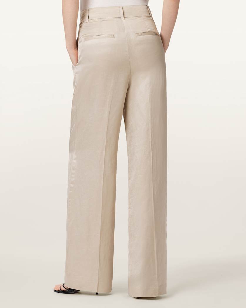 Antique White מכנסיים מחויטים לנשים Helena ALLSAINTS