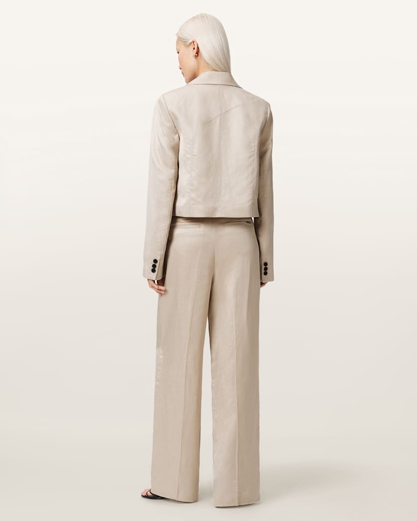 Antique White מכנסיים מחויטים לנשים Helena ALLSAINTS