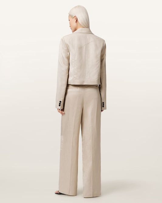 Antique White מכנסיים מחויטים לנשים Helena ALLSAINTS