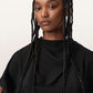 Black טופ שרוול חצי לנשים Leslie ALLSAINTS