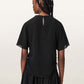 Black טופ שרוול חצי לנשים Leslie ALLSAINTS