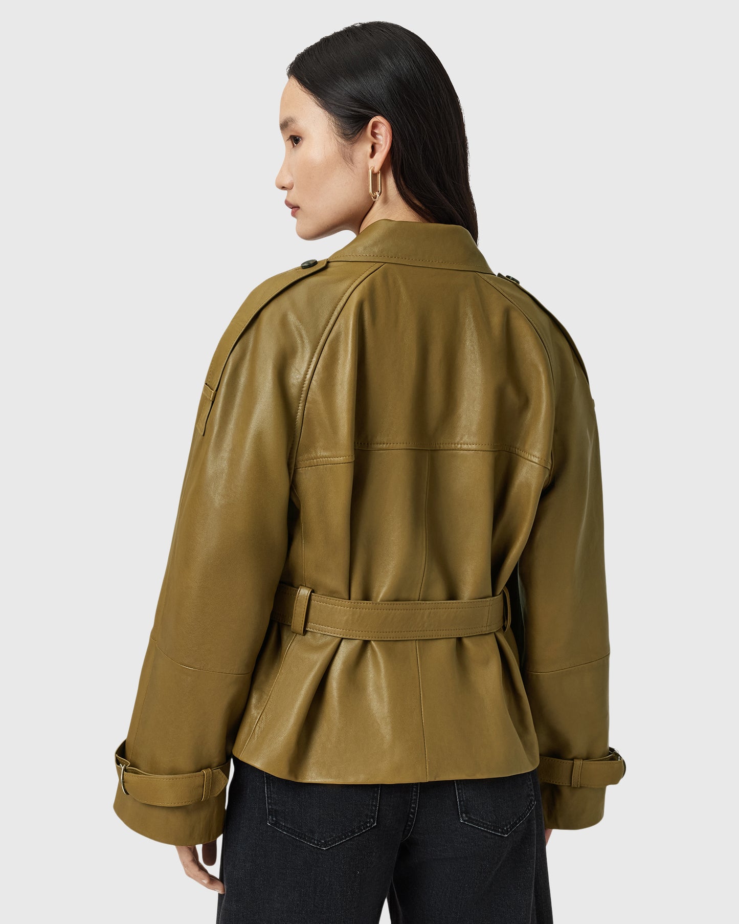 Lavender ג'קט עור לנשים Reed ALLSAINTS