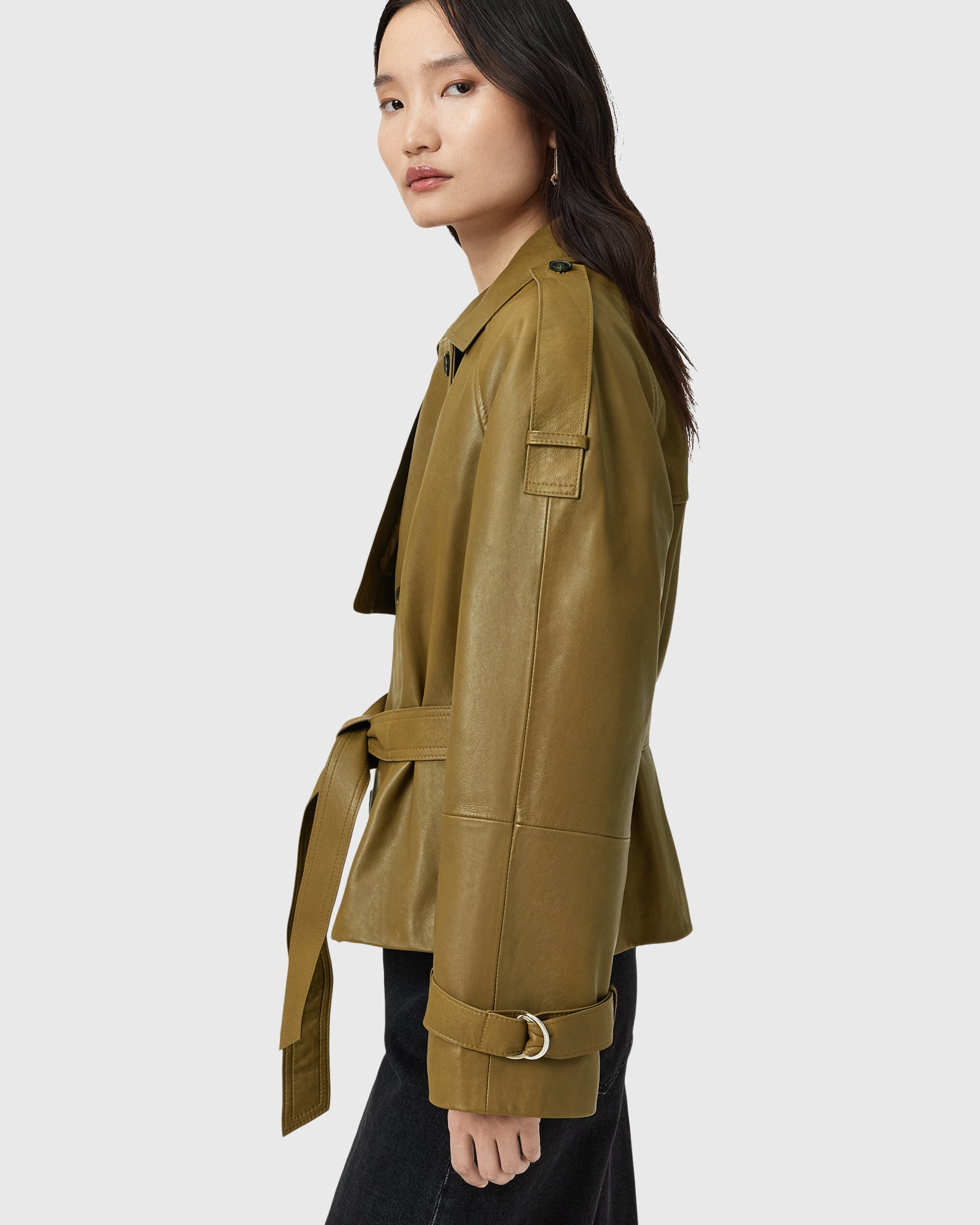 Lavender ג'קט עור לנשים Reed ALLSAINTS