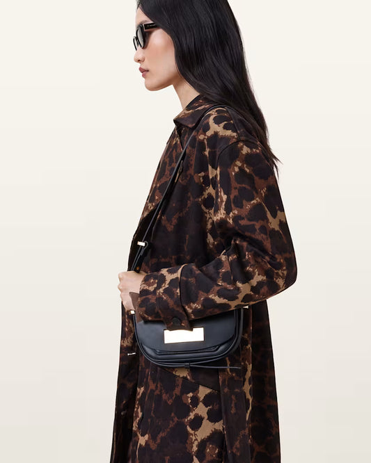 Beige מעיל טרנץ' מנומר לנשים Abel ALLSAINTS