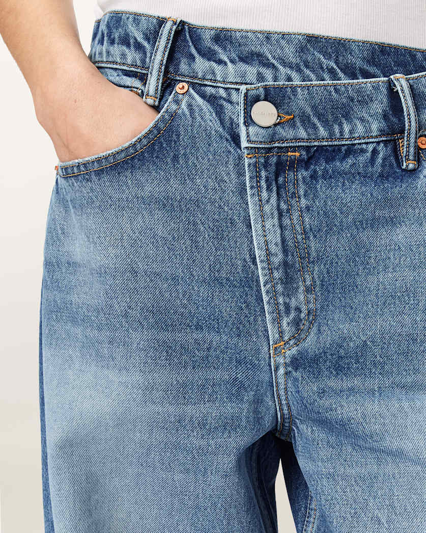 Slate Gray ג'ינס ארוך לנשים Aki - Wide Fit ALLSAINTS
