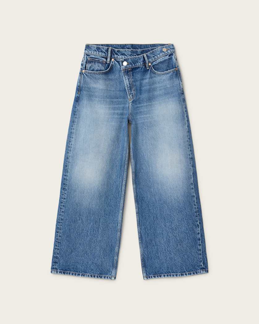 Dark Slate Blue ג'ינס ארוך לנשים Aki - Wide Fit ALLSAINTS