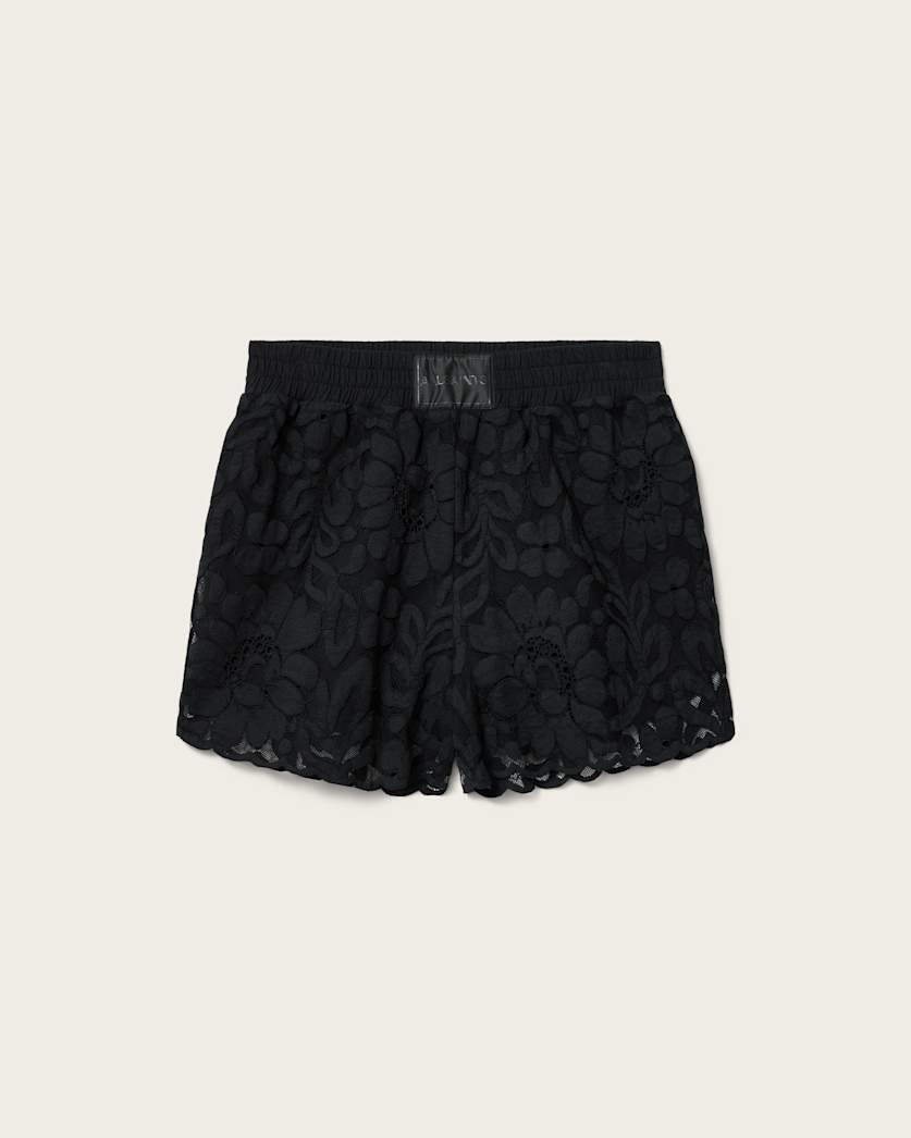 Black מכנסיים קצרים לנשים Amelie Lace Short ALLSAINTS