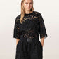 Black מכנסיים קצרים לנשים Amelie Lace Short ALLSAINTS