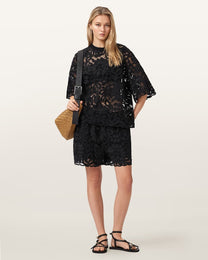 Seashell מכנסיים קצרים לנשים Amelie Lace Short ALLSAINTS