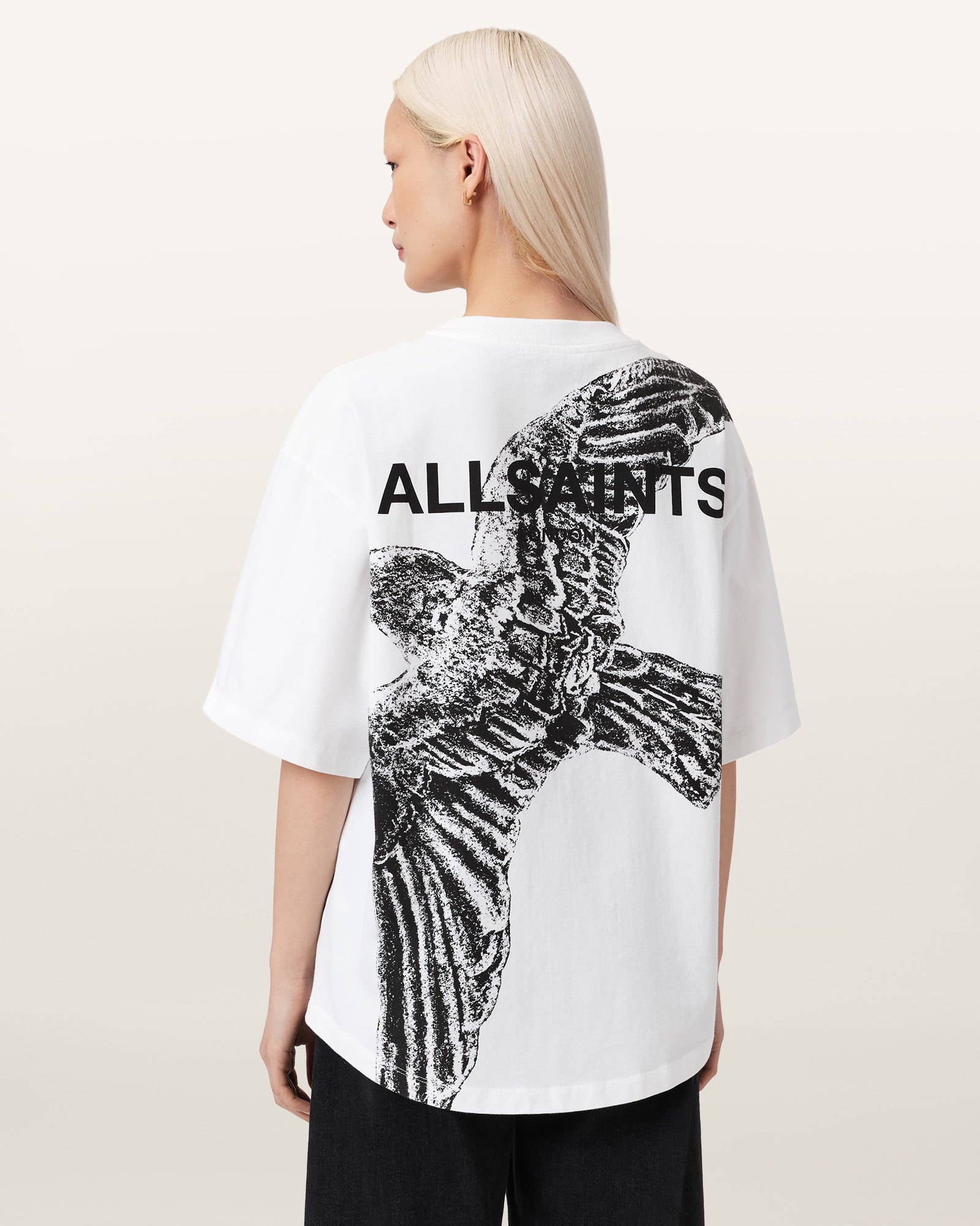 Seashell טי שירט קצרה לנשים Swoop Amelie ALLSAINTS