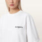 White Smoke טי שירט קצרה לנשים Swoop Amelie ALLSAINTS