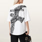 Seashell טי שירט קצרה לנשים Swoop Amelie ALLSAINTS