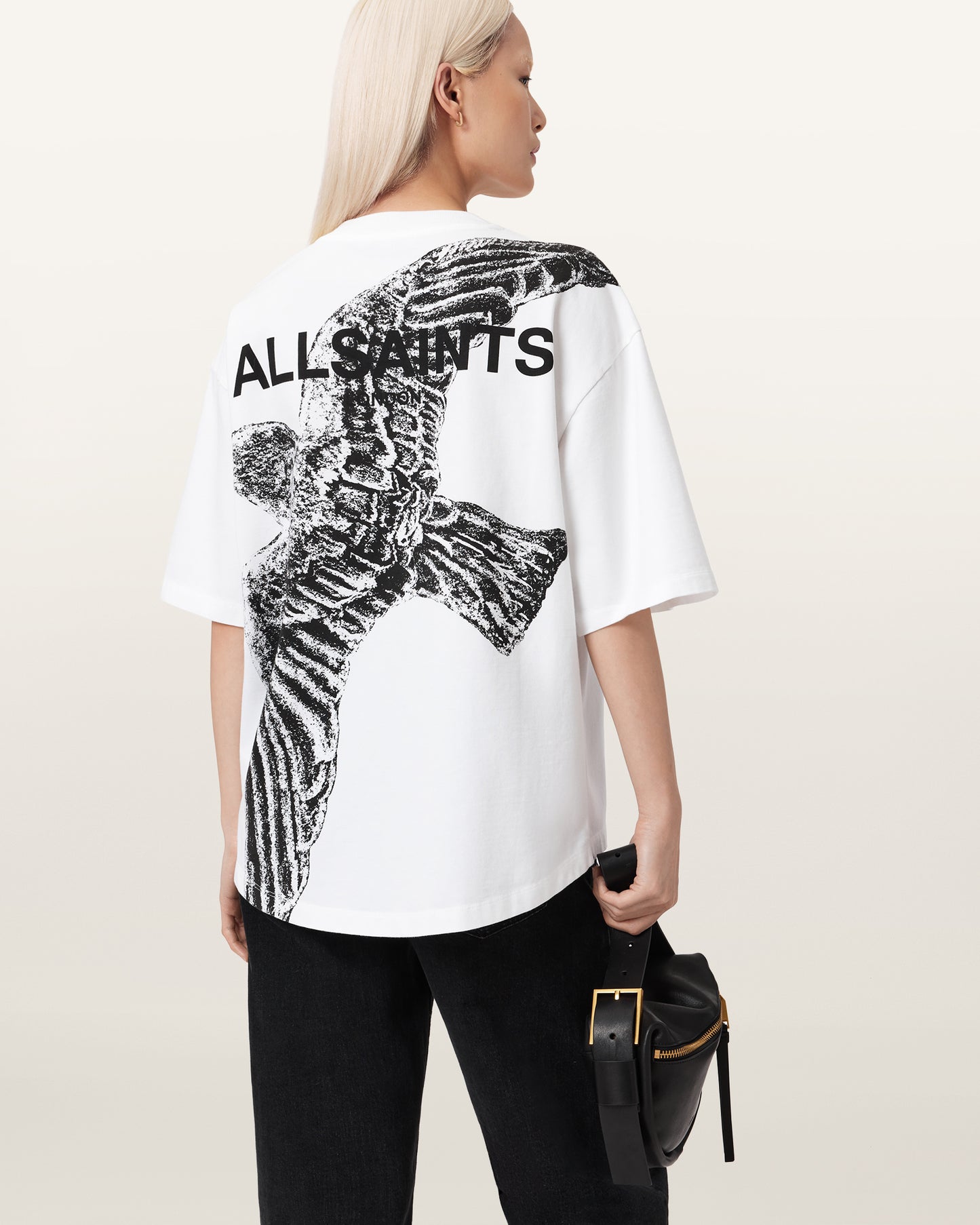 Seashell טי שירט קצרה לנשים Swoop Amelie ALLSAINTS