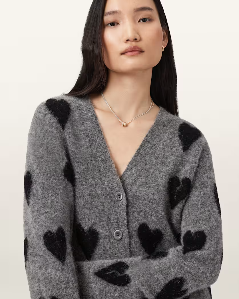 Light Gray Amora Cardigan קרדיגן ALLSAINTS