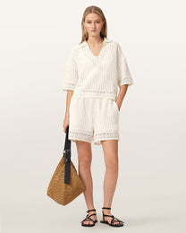 Seashell מכנסיים קצרים לנשים Elma Crochet Short ALLSAINTS
