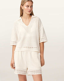 Seashell מכנסיים קצרים לנשים Elma Crochet Short ALLSAINTS