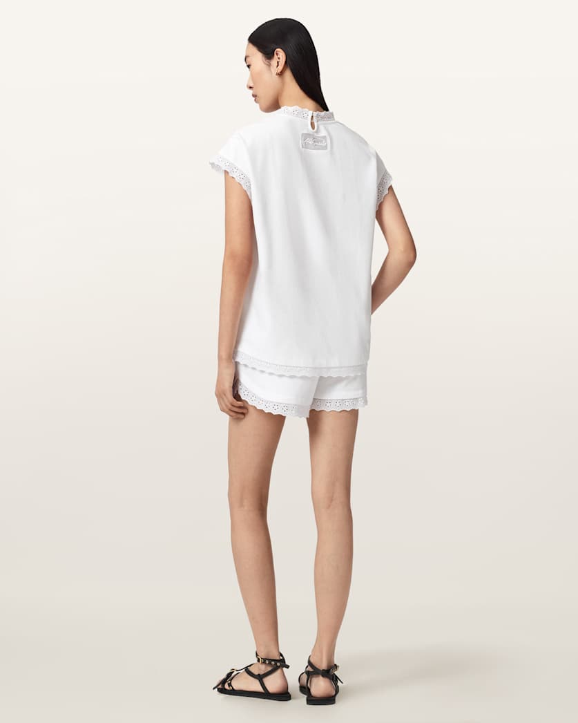 Antique White מכנסיים קצרים לנשים Lele Lace Short ALLSAINTS