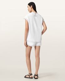 Antique White מכנסיים קצרים לנשים Lele Lace Short ALLSAINTS