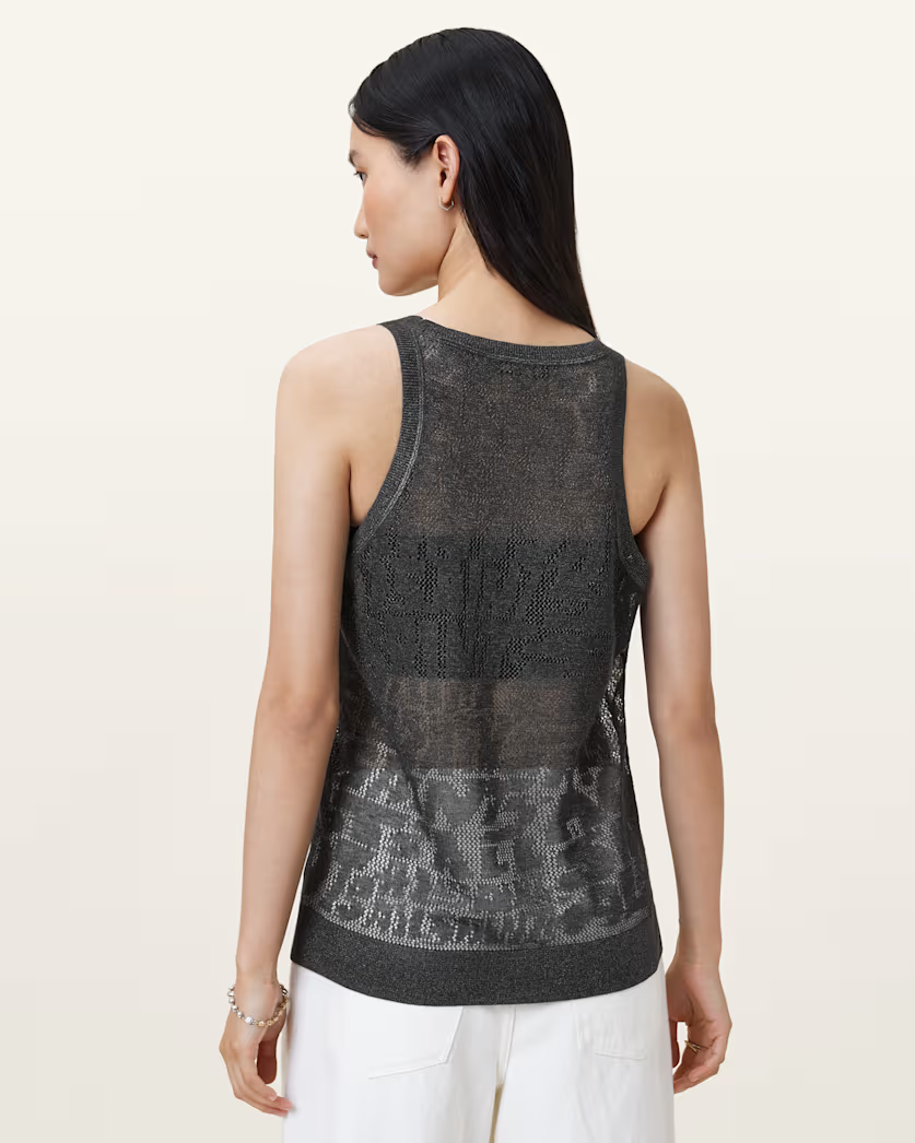 Dark Slate Gray גופיה לנשים Kaito ALLSAINTS