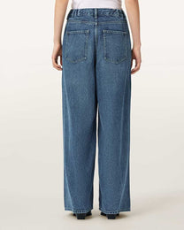 Antique White ג׳ינס לנשים Haze Pleated - Wide Leg ALLSAINTS