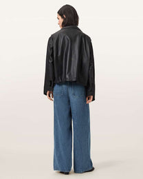 Seashell ג׳ינס לנשים Haze Pleated - Wide Leg ALLSAINTS