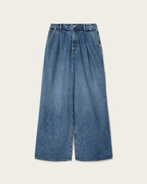 Dark Slate Blue ג׳ינס לנשים Haze Pleated - Wide Leg ALLSAINTS