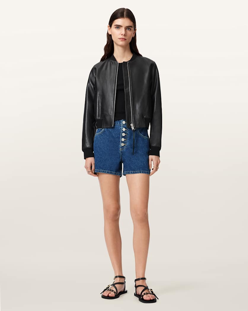 Antique White ג'ינס קצר לנשים Tay Denim Short ALLSAINTS