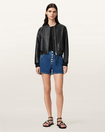 Antique White ג'ינס קצר לנשים Tay Denim Short ALLSAINTS