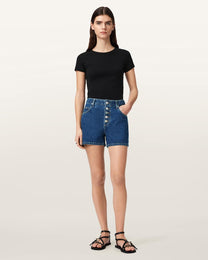 Antique White ג'ינס קצר לנשים Tay Denim Short ALLSAINTS