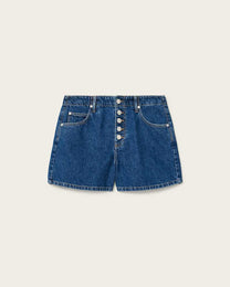 Midnight Blue ג'ינס קצר לנשים Tay Denim Short ALLSAINTS