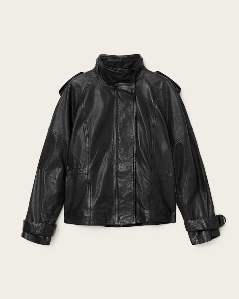 Lavender ג'קט עור לנשים Biker Jacket ALLSAINTS