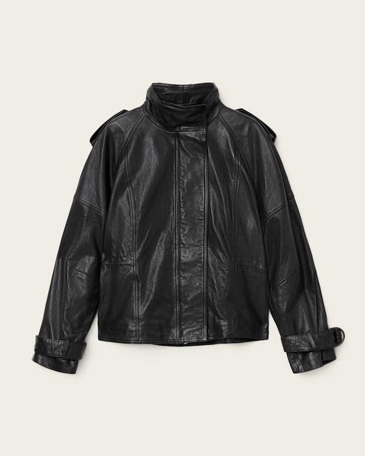 Lavender ג'קט עור לנשים Biker Jacket ALLSAINTS