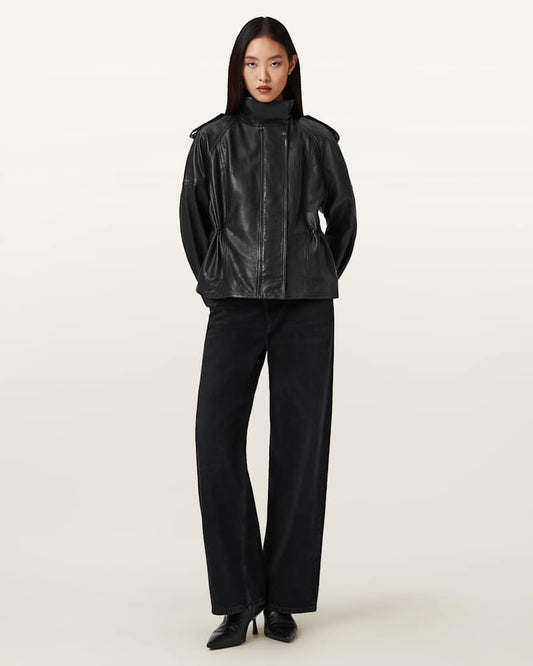 Seashell ג'קט עור לנשים Biker Jacket ALLSAINTS